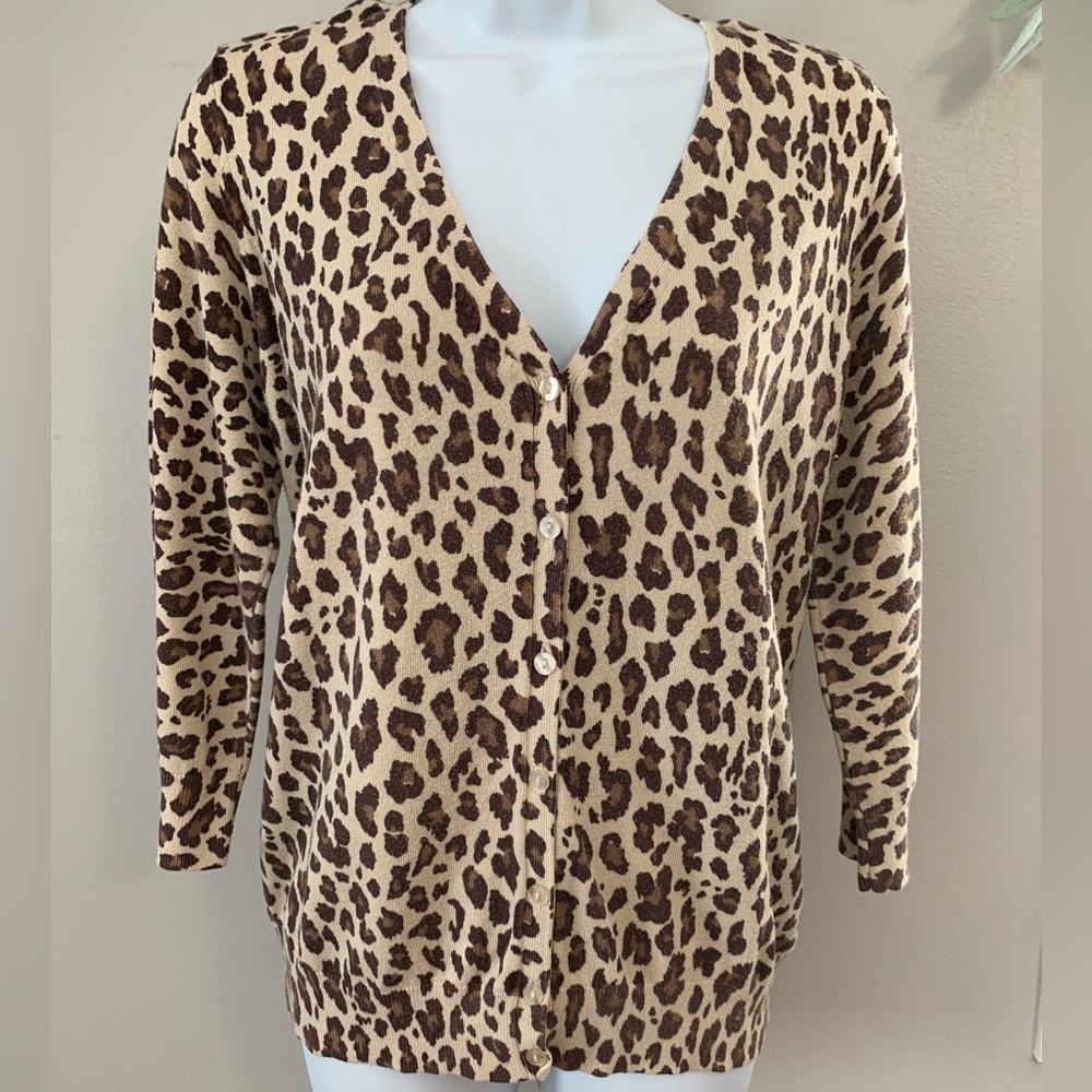 Covington Leopard Print Women's Cardigan - Picture 2 of 16